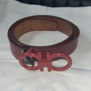 Red authentic Ferragamo belt